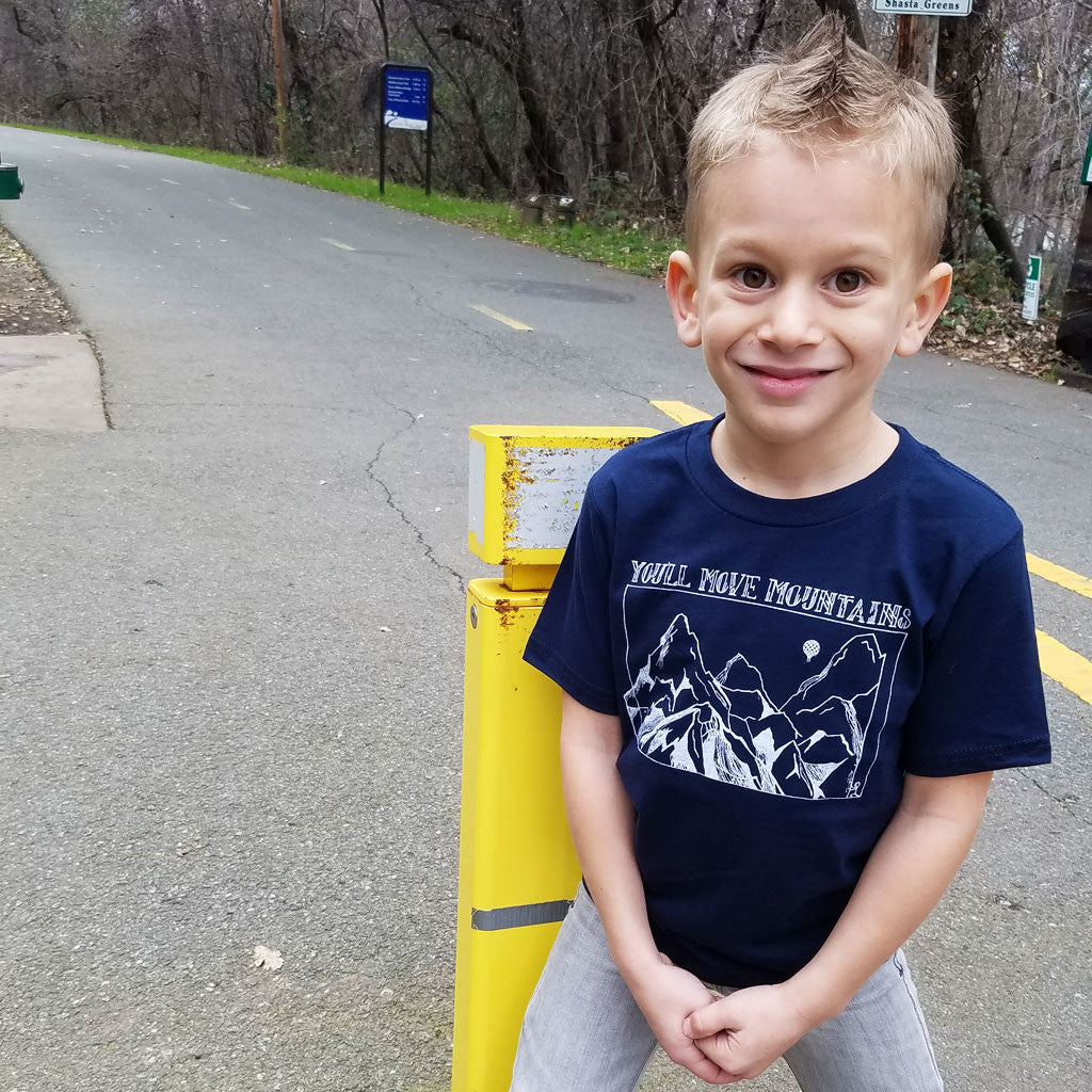YOU'LL Move MOUNTAINS | boys tshirt | navy