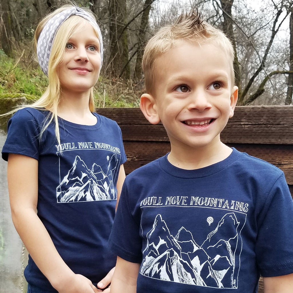 YOU'LL Move MOUNTAINS | girls tshirt | navy