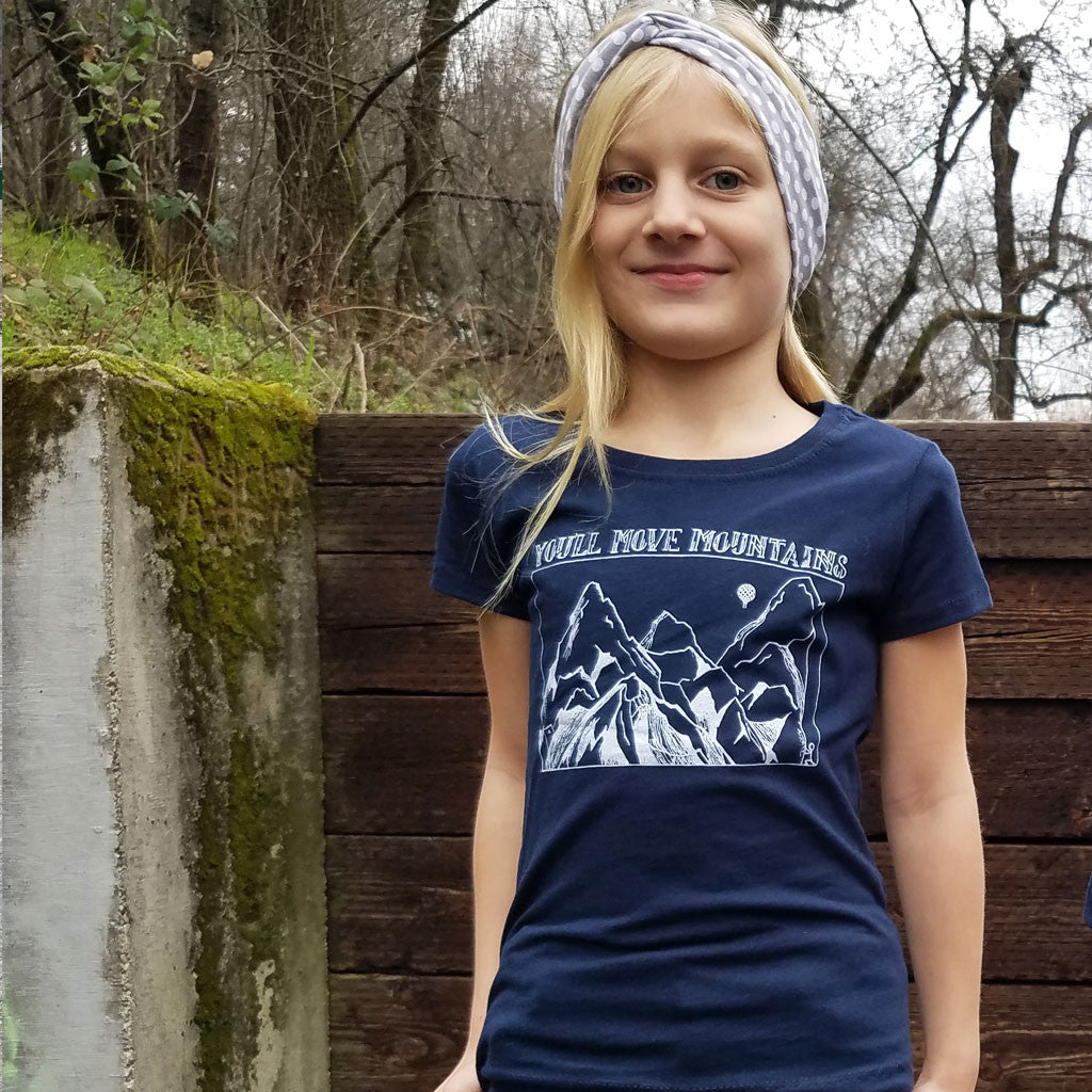YOU'LL Move MOUNTAINS | girls tshirt | navy