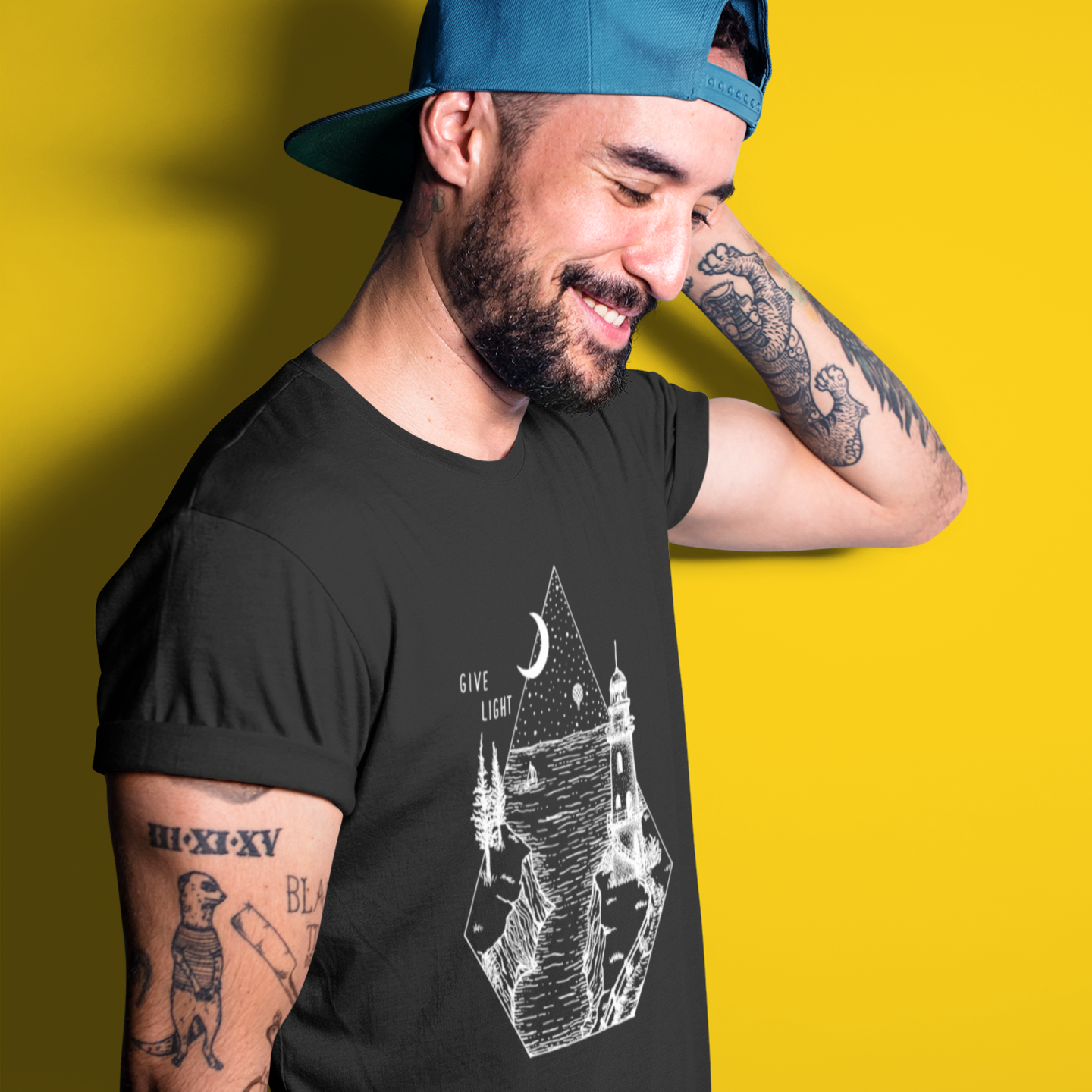 GIVE LIGHT | unisex tshirt | black