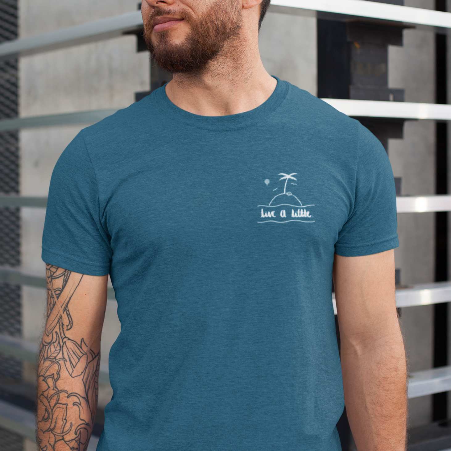 LIVE A LITTLE by #TeamMaddy | unisex tshirt | heather teal
