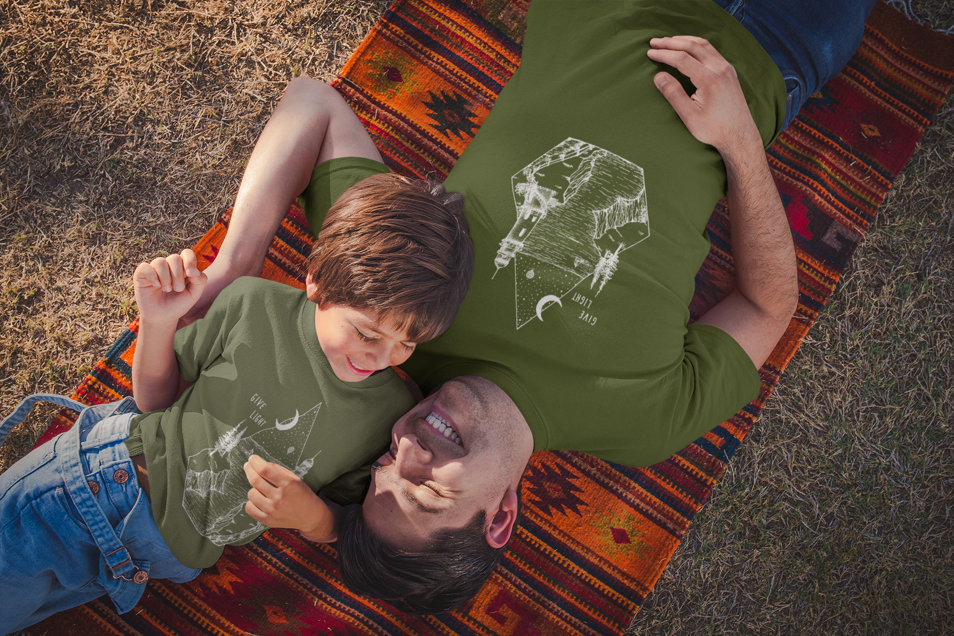 GIVE LIGHT | boys tshirt | military green