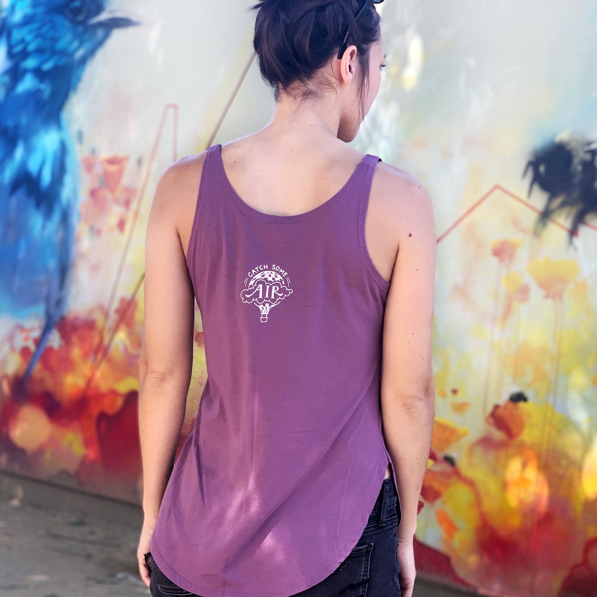 LIVE A LITTLE by #TeamMaddy | women tank | shiraz purple