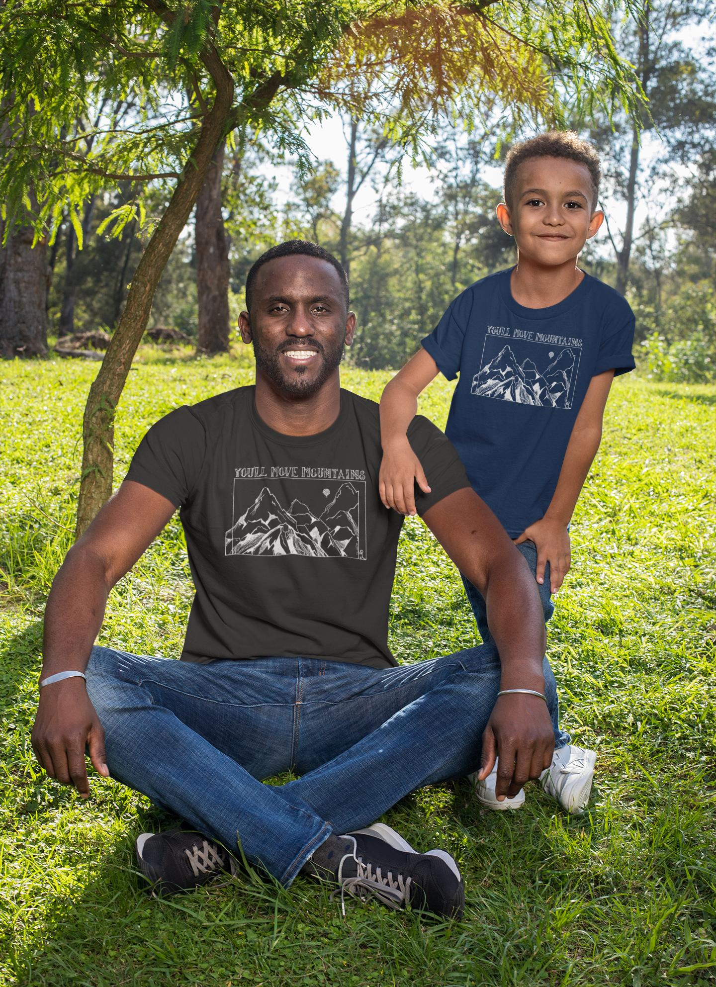 YOU'LL Move MOUNTAINS | boys tshirt | navy