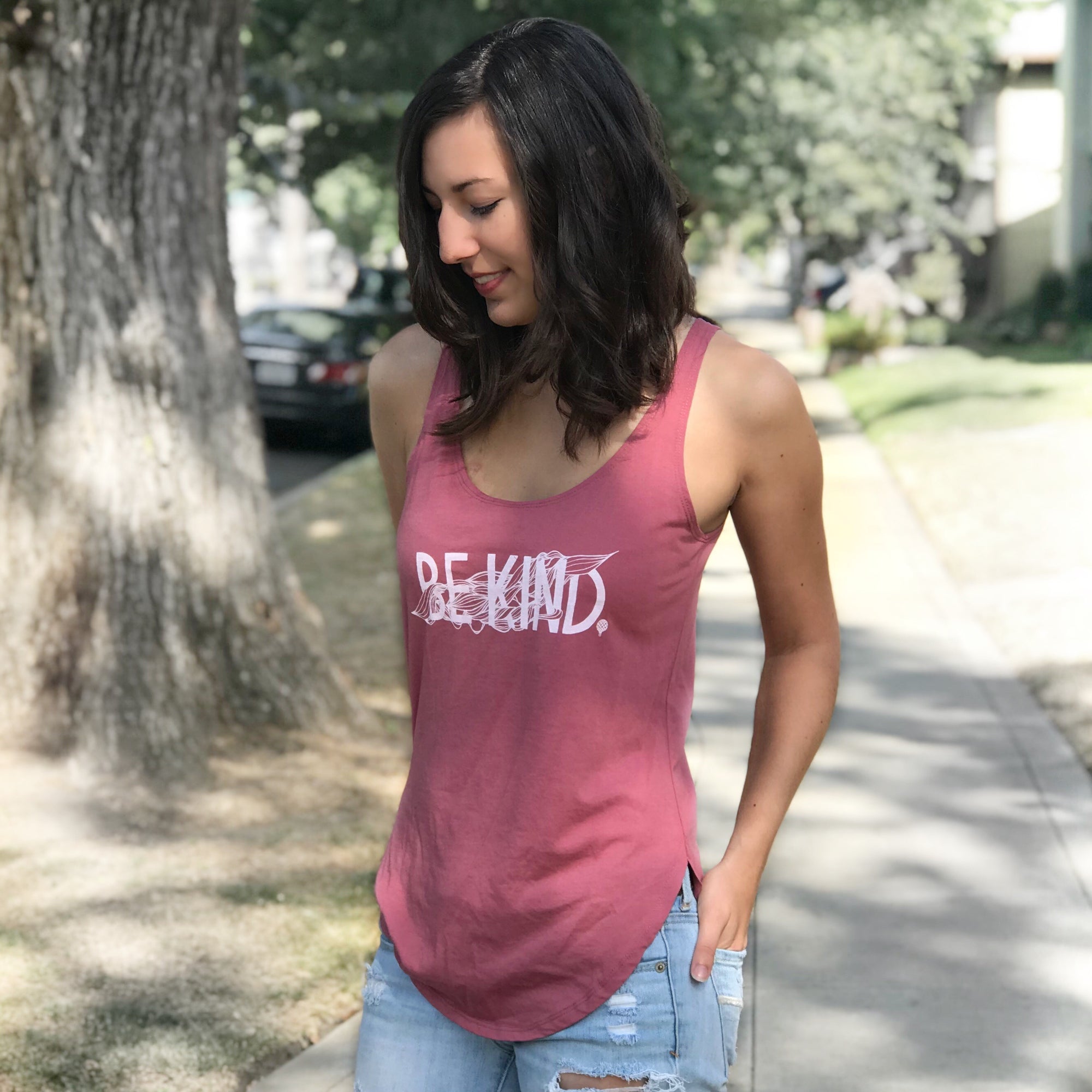 BE KIND | women tank | smoked paprika