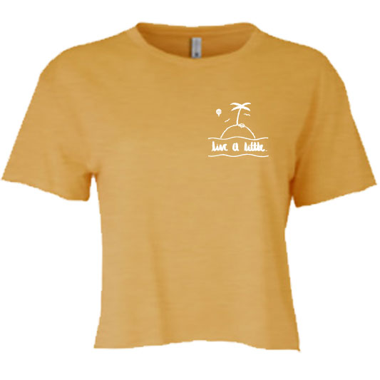 LIVE A LITTLE by #TeamMaddy | women crop top | gold
